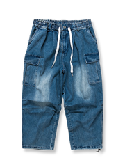 マルチポケットとウォッシュ加工が映えるヴィンテージデニムシャツ