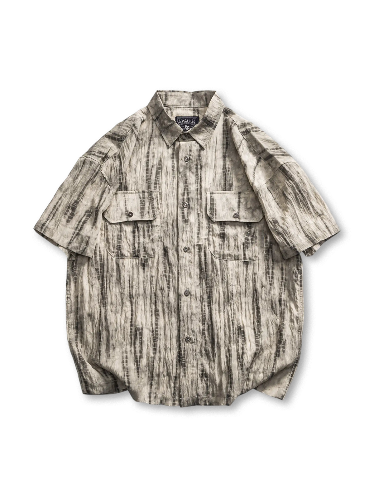 タイダイ染めとウォッシュ加工が特徴のヴィンテージ風ワークシャツ