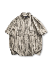 タイダイ染めとウォッシュ加工が特徴のヴィンテージ風ワークシャツ