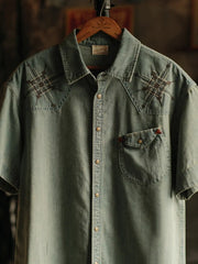 ナバホエンブロイダリーデニムウェスタンシャツ