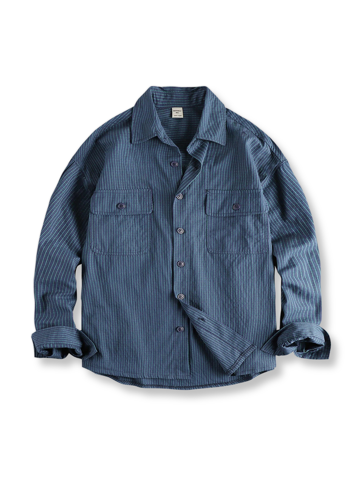 縦ストライプ柄とルーズフィットが魅力のヴィンテージチェックシャツ