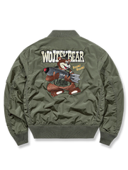 リブ襟・袖口・裾とマジックテープ仕様のアームパッチが特徴のVoytek MA-1フライトジャケット