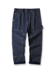 4色展開のWabashストライプ柄ロガーパンツ