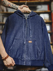 ウォッシュドデニム J130 フーデッド アクティブジャケット