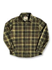 ウォッシュド加工が映えるヴィンテージ感のあるチェック柄長袖シャツ