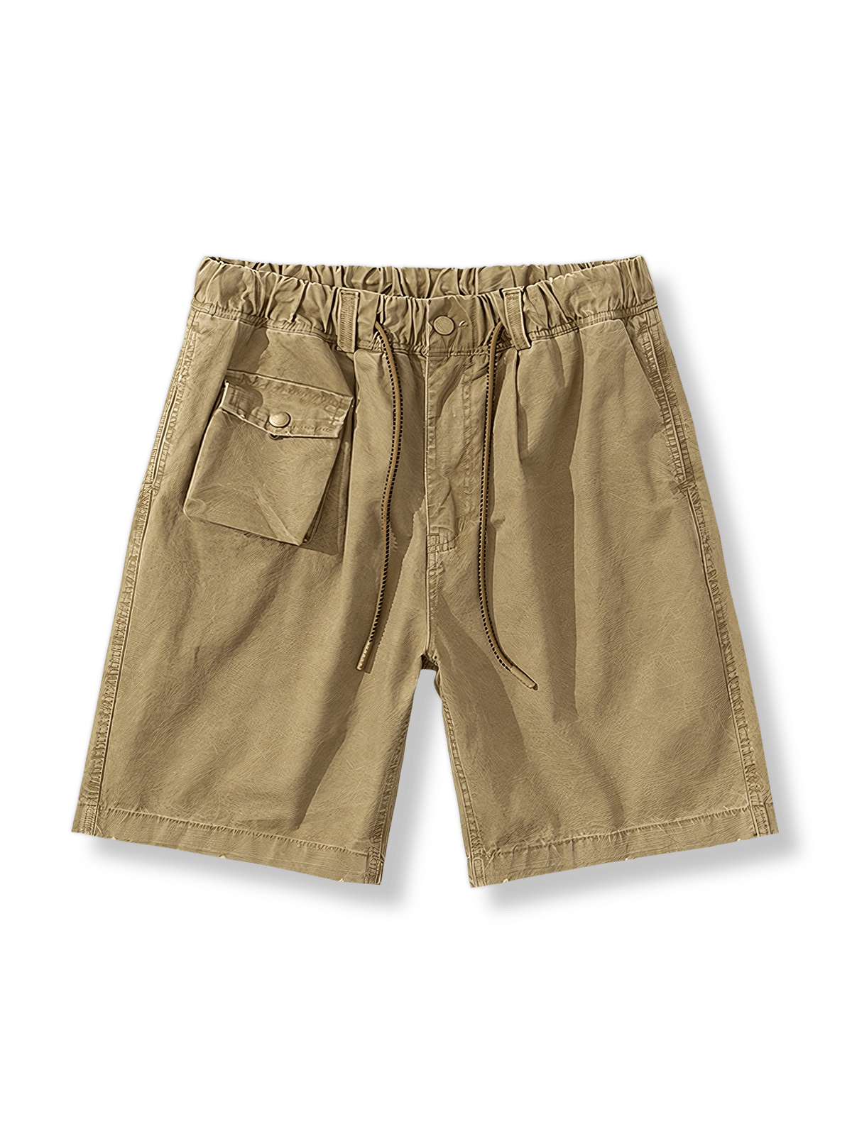 ウォッシュドダメージ加工のルーズカーゴショーツ。