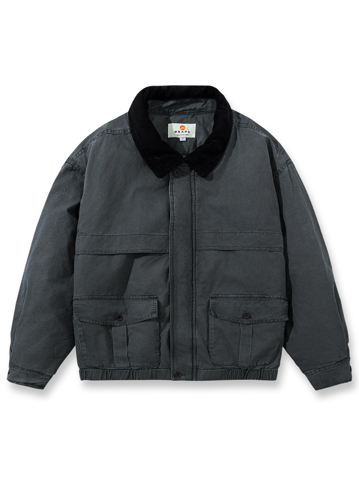 ウォッシュド加工と多ポケットが特徴の中綿入りワークジャケット