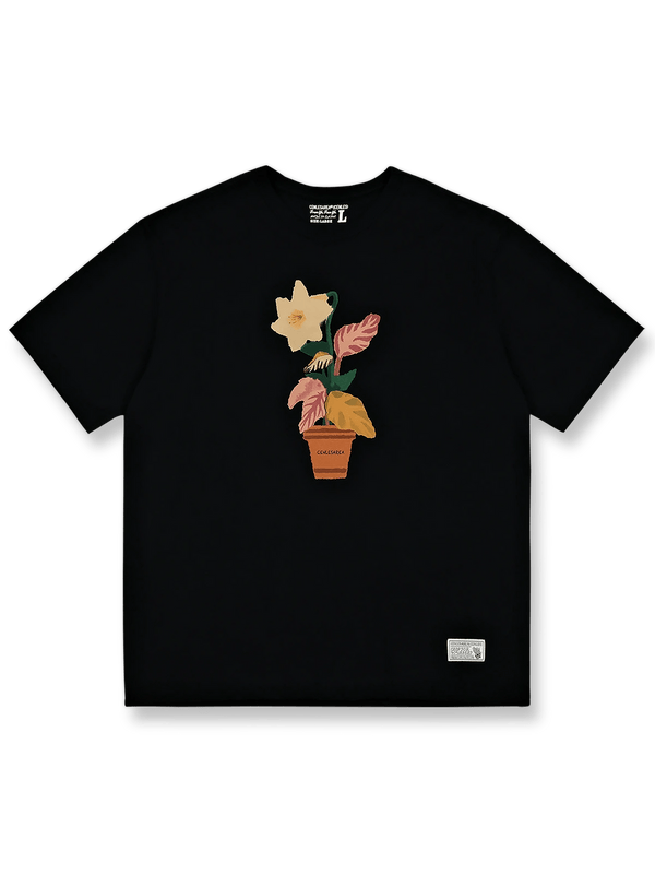 ウォーターカラープランツプリントTシャツ。