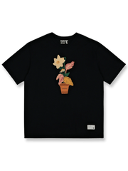 ウォーターカラープランツプリントTシャツ。