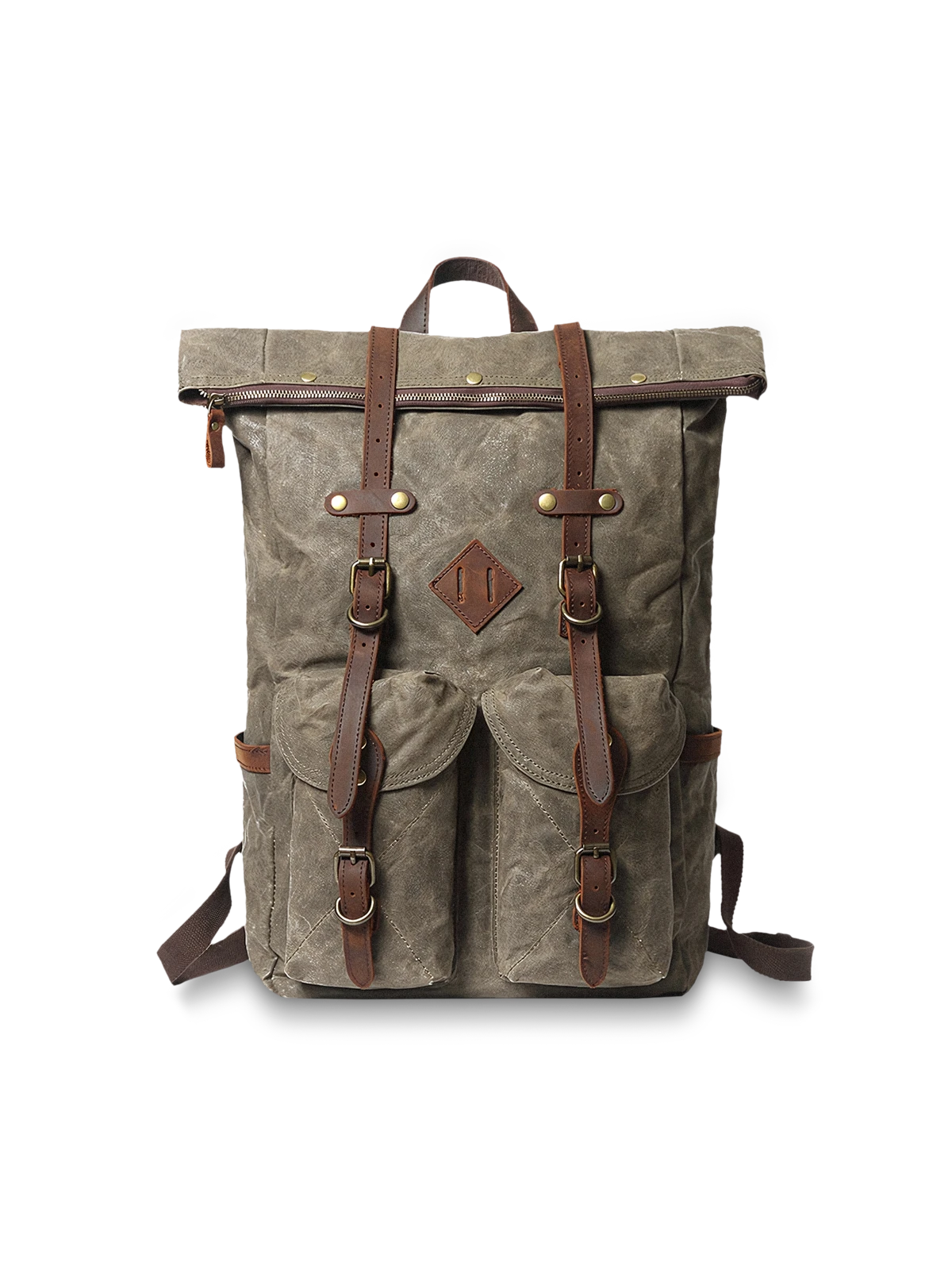 ヴィンテージ感のあるワックスキャンバスリュックサック