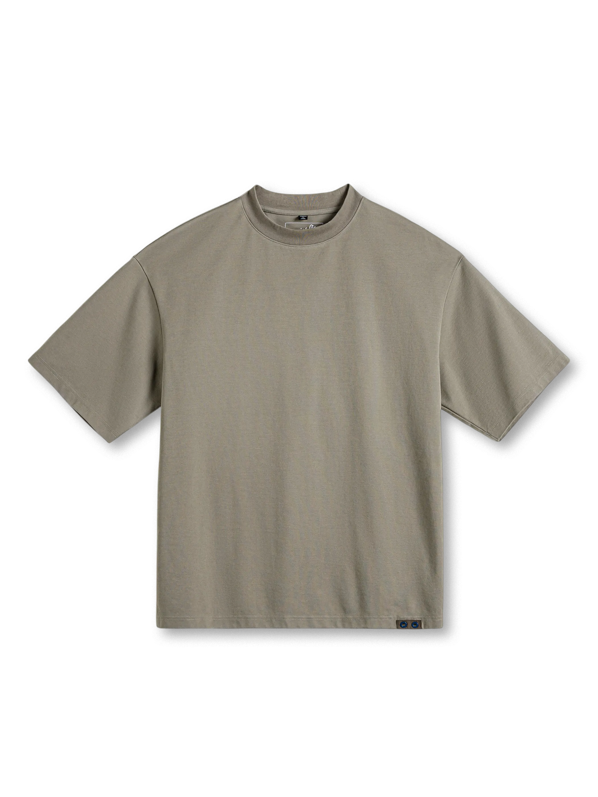 マリン刺繍とハーフハイネックが特徴のワイドシルエットTシャツ