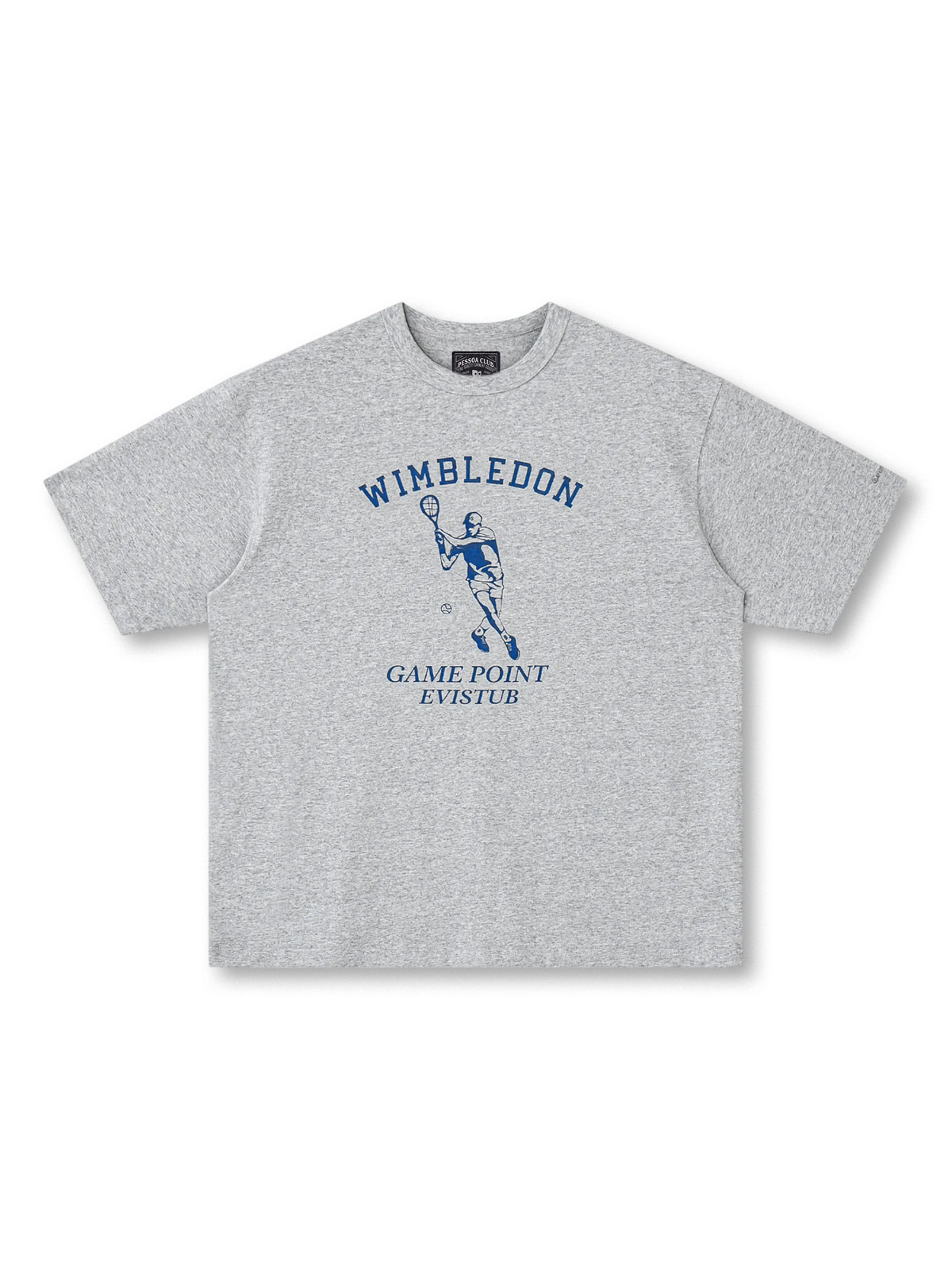 1920年代テニスモチーフのウィンブルドンプリントが特徴の280gヘビーウェイトTシャツ