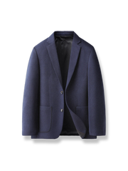 ネイビーベージュのウールスーツ