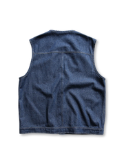 ワークデニムボタンベスト