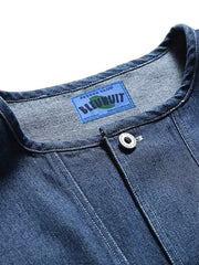 ワークデニムボタンベスト