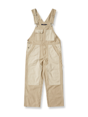 多彩なパッチワークと多機能ポケットが特徴のワークオーバーオール