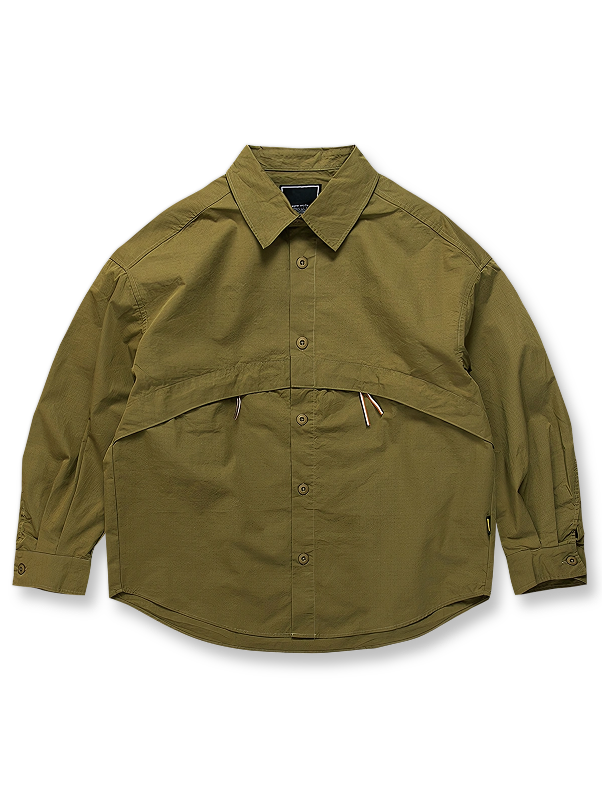 隠しジッパーポケット付きの高機能ワークシャツ