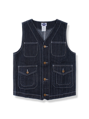 ワークスタイルストライプデニムベストの製品イメージ