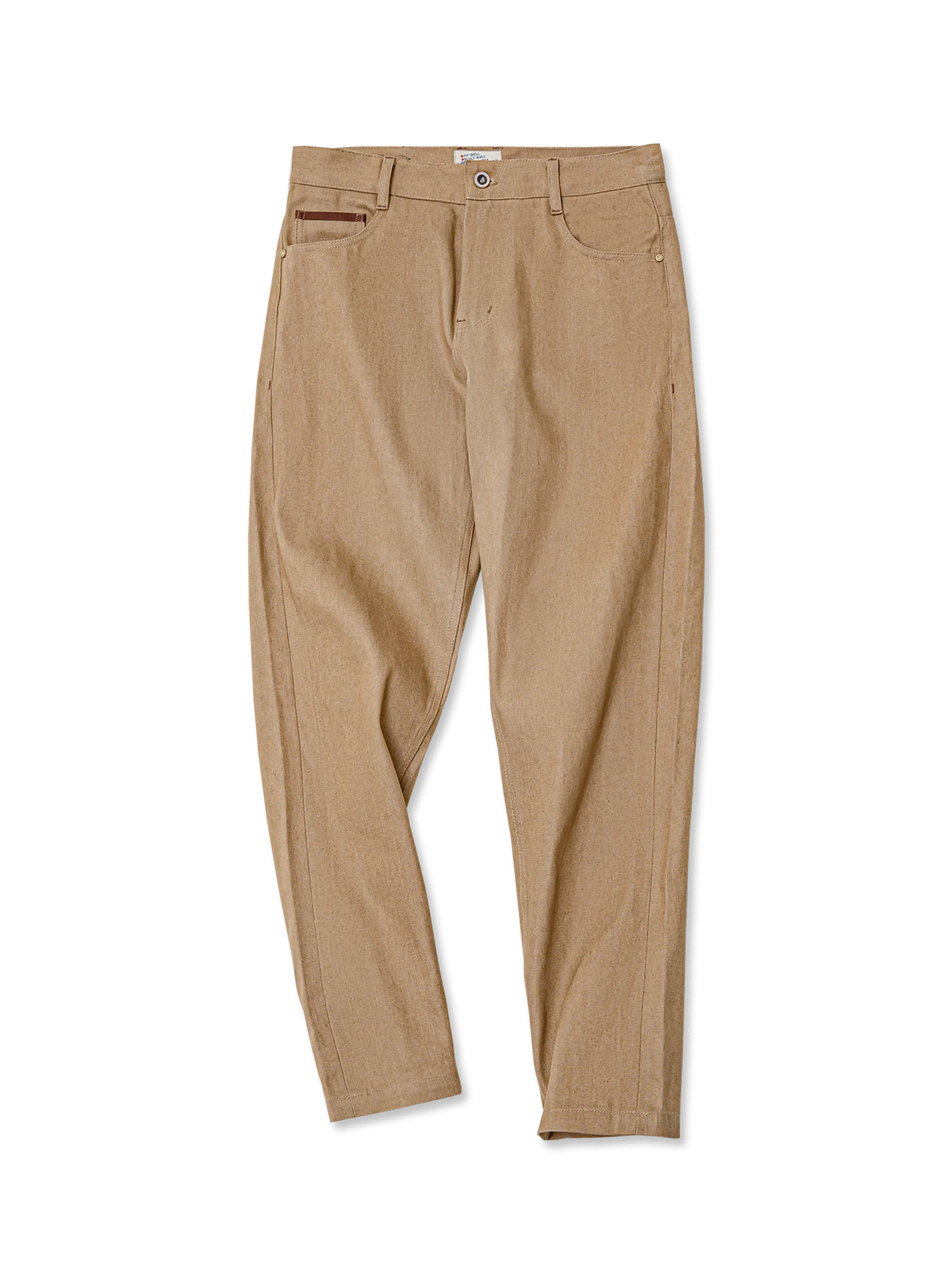 イエローストーン国立公園の砂岩色を再現した11.7ozセルビッジローデニム。エイジングが楽しめるストレートシルエットのワークスタイルデニムパンツ。