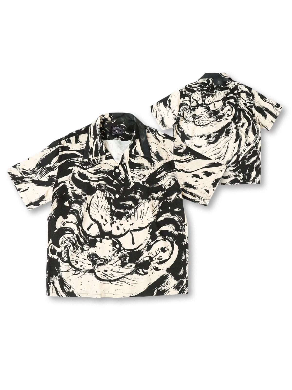 墨絵風虎モチーフが和の精神とハワイアンの解放感を融合したアロハシャツ