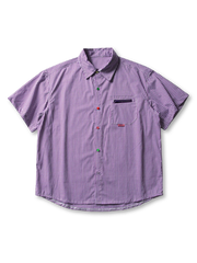 ジップポケットギンガムチェックシャツ全体像