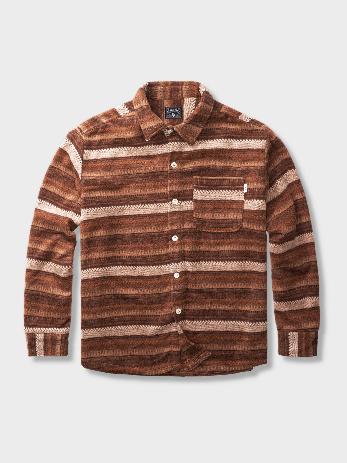 ヴィンテージ感 民族調ツイードシャツ